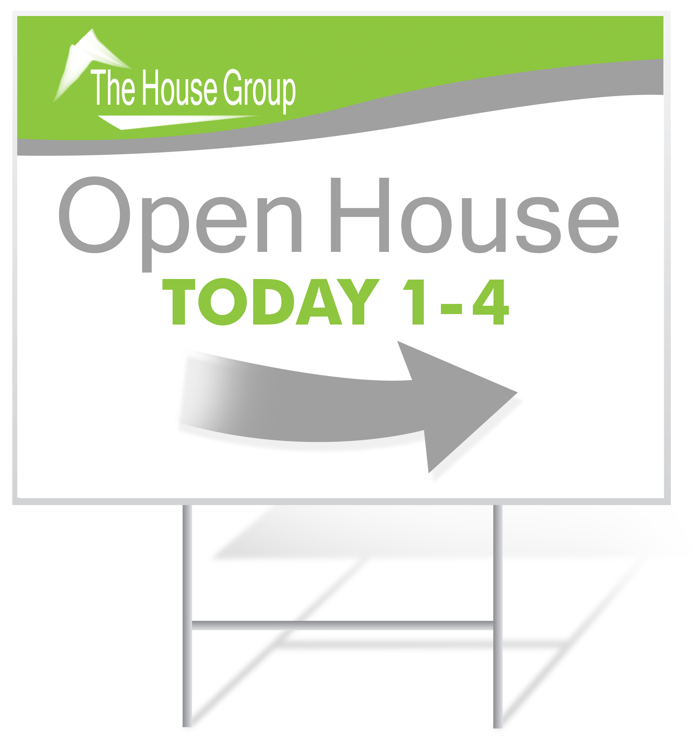 Open House Lawn Sign Example | LawnSigns.com